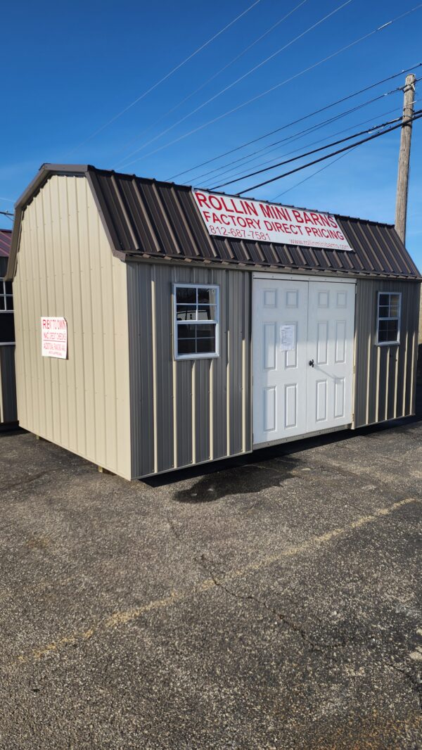 10x16 Metal Lofted Garden Shed (ID#12241016MLGS659)