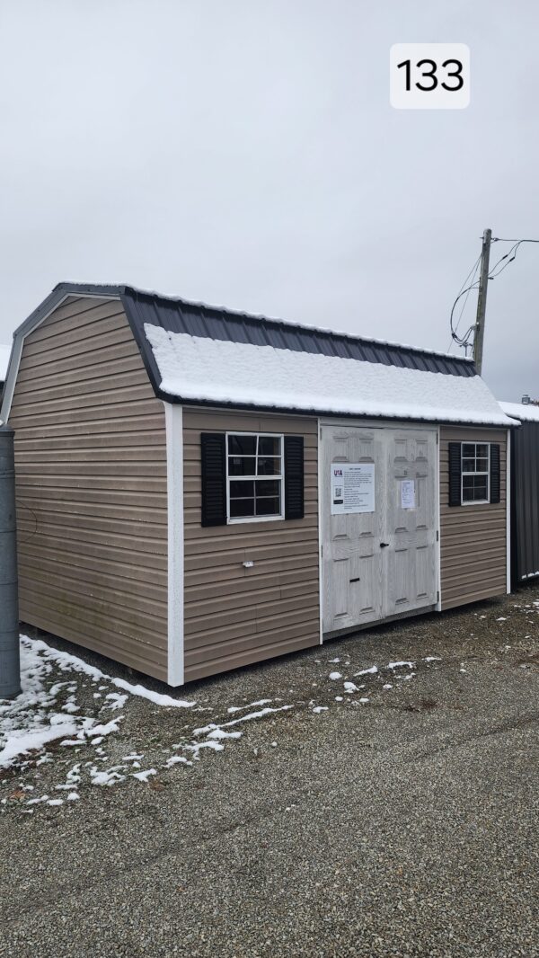 10x16 Vinyl Lofted Garden Shed