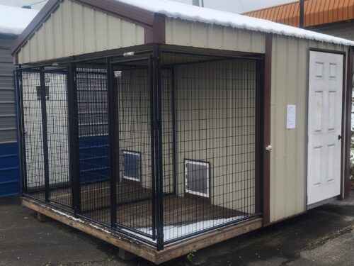 10x12 Metal 2-Dog Kennel