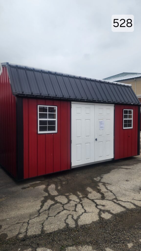 10x16 Metal Lofted Garden Shed