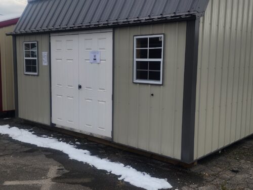 12x16 Metal Lofted Garden Shed