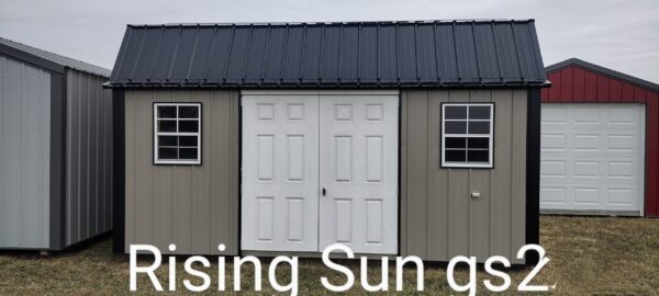 12x16 Metal Lofted Garden Shed (ID#2231216MLGS280)