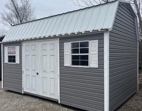 10x16 Vinyl Lofted Garden Shed (ID#5231016VLGS349)