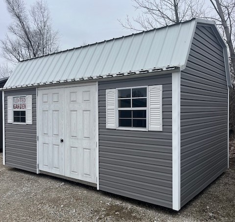 10x16 Vinyl Lofted Garden Shed (ID#5231016VLGS349)