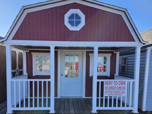 12x24 Painted Gambrel Cabin (ID#2221224PC73)