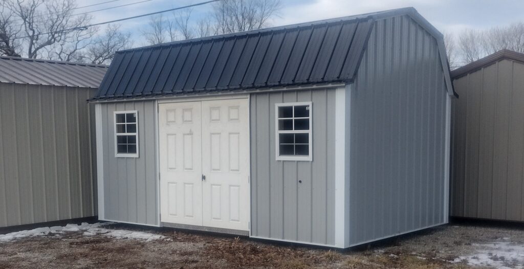 10x16 Metal Lofted Garden Shed