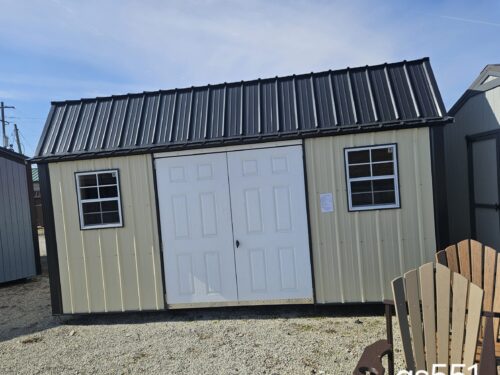 10x16 Metal Lofted Garden Shed (ID#7241016MLGS551)
