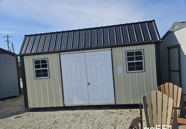 10x16 Metal Lofted Garden Shed (ID#7241016MLGS551)
