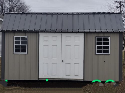 10x16 Metal Lofted Garden Shed (ID#7241016MLGS559)