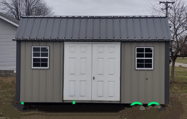 10x16 Metal Lofted Garden Shed (ID#7241016MLGS559)