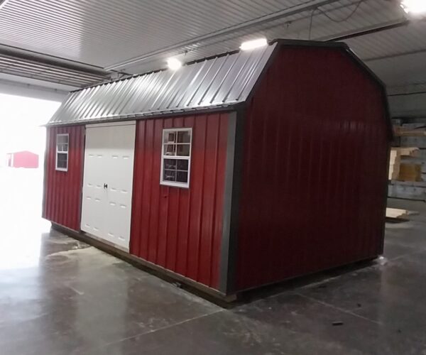 12x20 Metal Lofted Garden Shed (ID#12241220MLGS653)