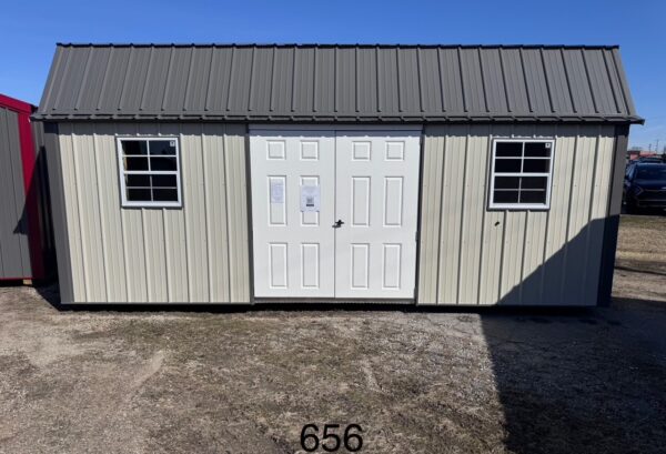 10x20 Metal Lofted Garden Shed (ID#12241020MLGS656)