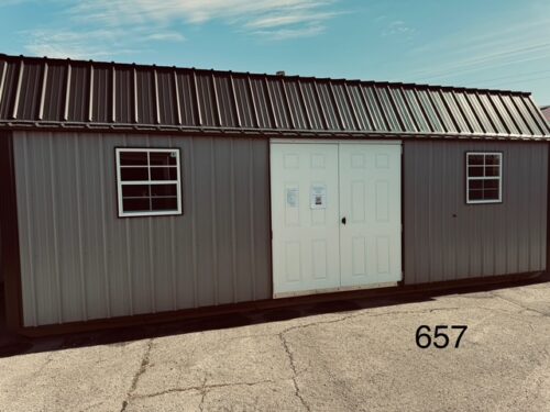 12x24 Metal Lofted Garden Shed (ID#12241224MLGS657)