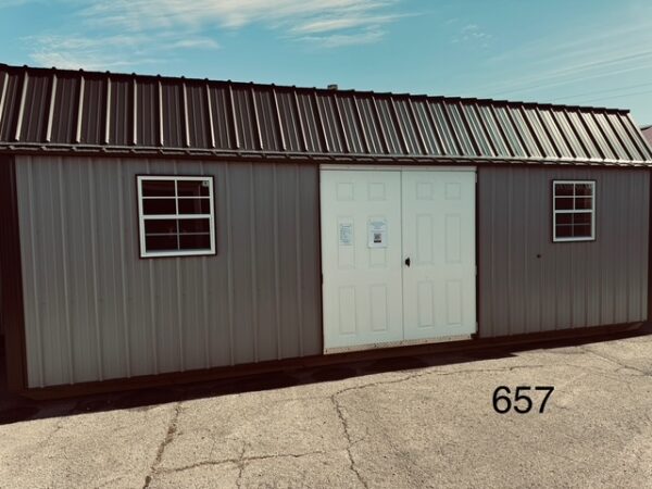12x24 Metal Lofted Garden Shed (ID#12241224MLGS657)