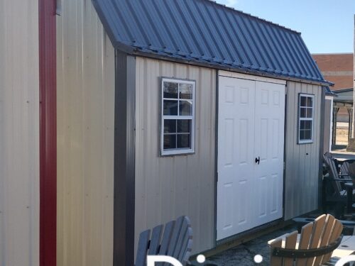 12x16 Metal Lofted Garden Shed (ID#12241216MLGS658)