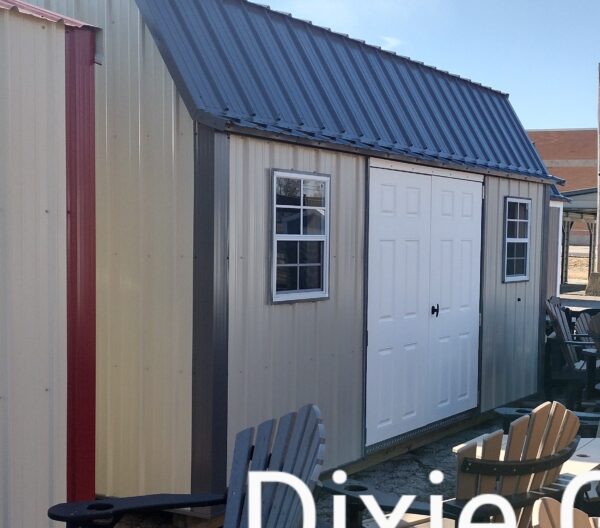 12x16 Metal Lofted Garden Shed (ID#12241216MLGS658)