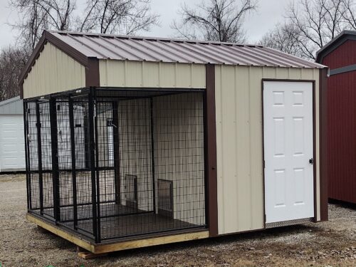 10x12 Metal 2 Dog Barn (ID#2251012MD735)