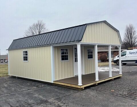 14x24 Metal Gambrel Cabin (ID#2251424MHC732)