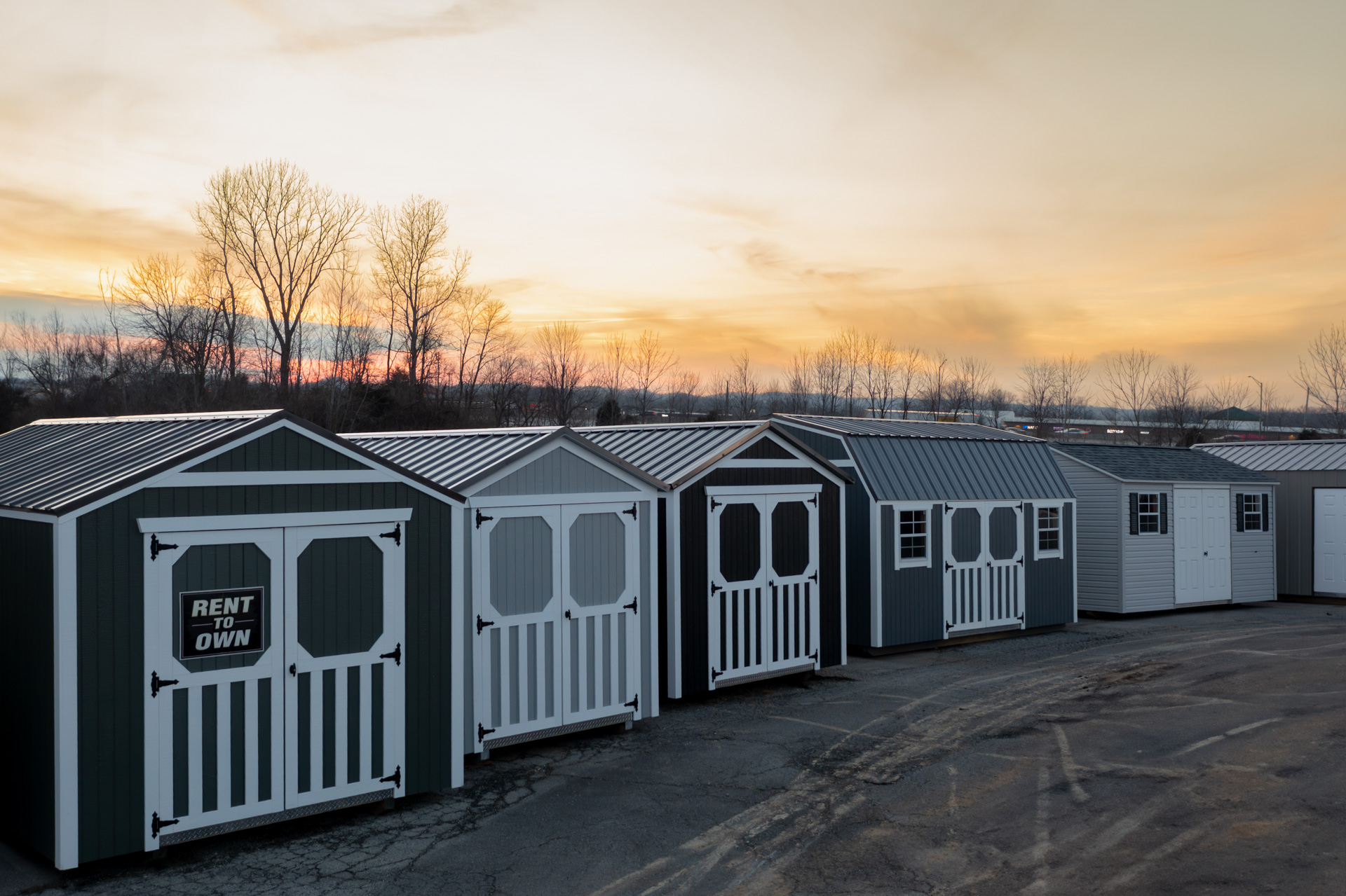 Rent to Own sheds available by Rollin Mini Barns in Indiana and Kentucky