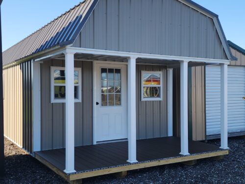 12x30 Metal Gambrel Cabin