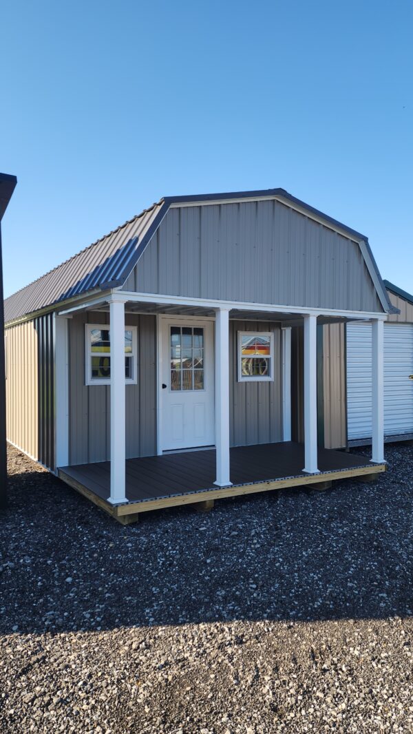 12x30 Metal Gambrel Cabin