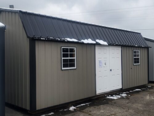 12x24 Metal Lofted Garden Shed