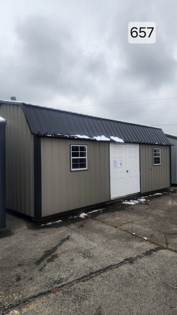 12x24 Metal Lofted Garden Shed