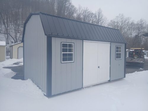 10x16 Metal Lofted Garden Shed