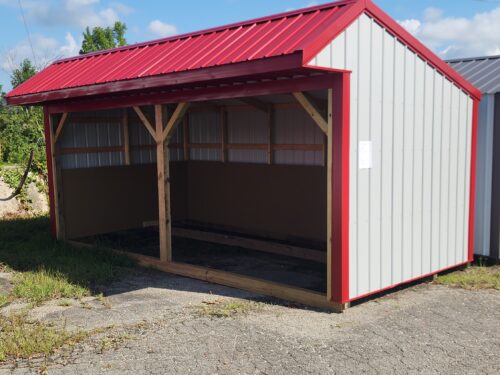 17873244267344242197477769612315 10x20 + 2' Overhang Open Horse Shelter