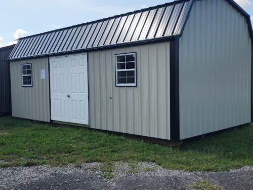 17873245884706389501343494609921 12x24 Metal Lofted Garden Shed