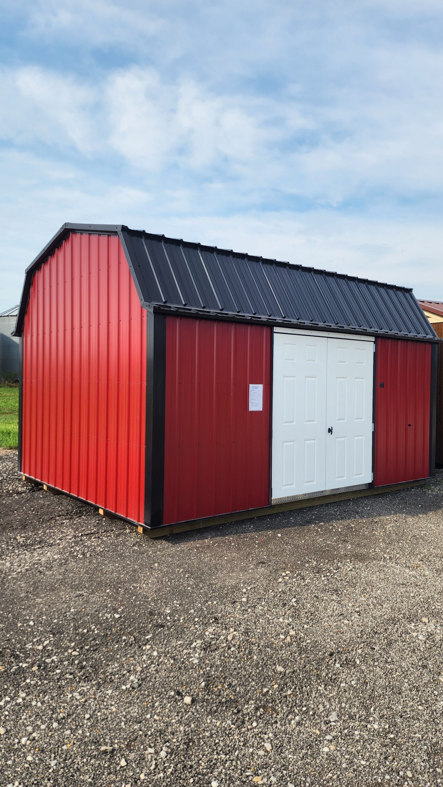 12×16 Metal Lofted Garden Shed